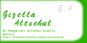 gizella altschul business card